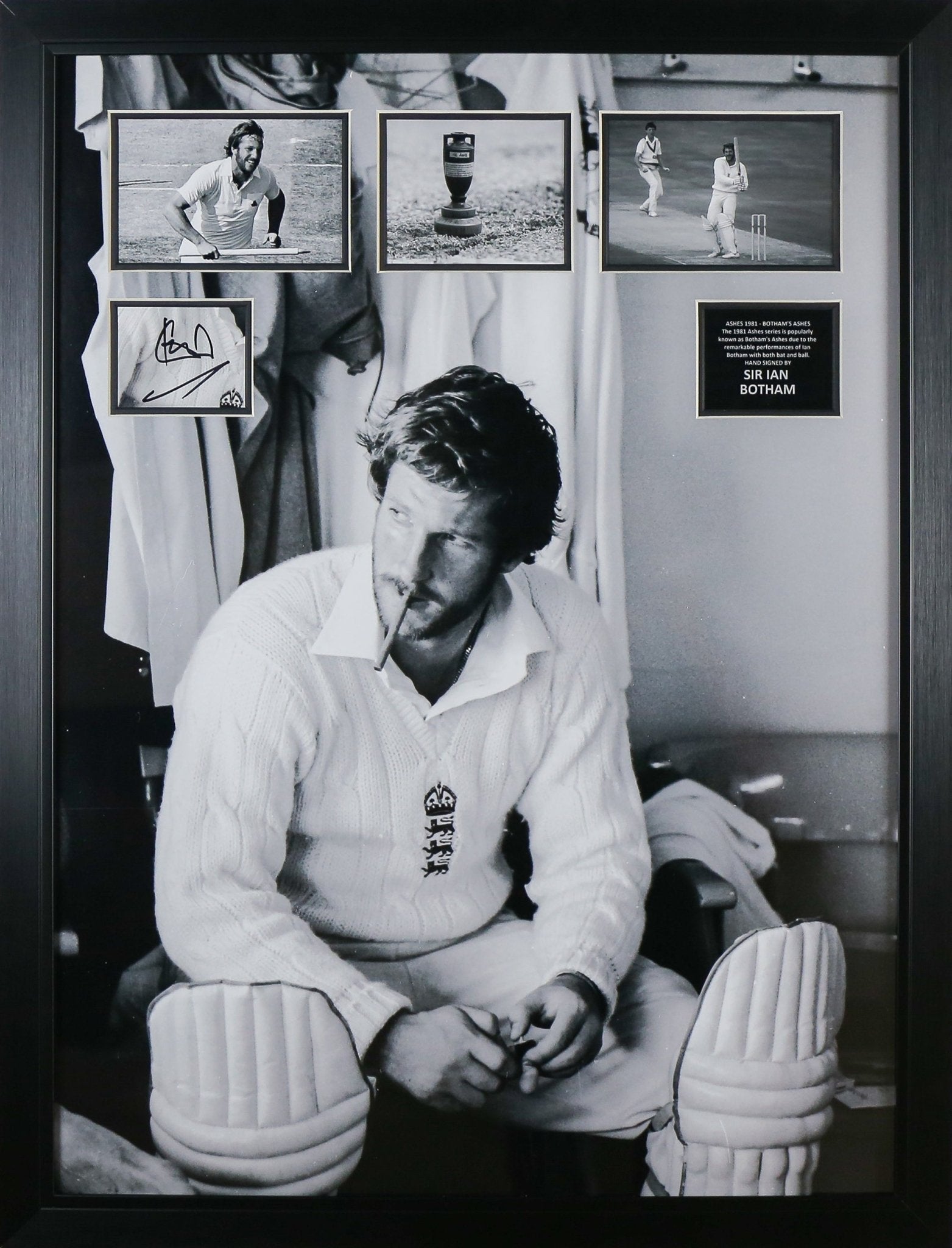 Ian Botham Signed Card Framed Display - Memorabilia Framers Shop
